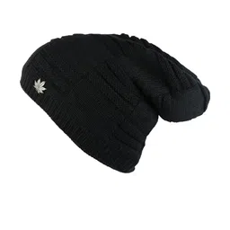 iSWEVEN Unisex Black Solid Benie image 1