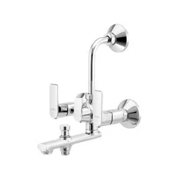 CERA Chelsea Quarter Turn Three Lever Wall Mount Wall Mixer with Bend Pipe, F1016403 image 3