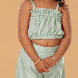 The Mini Trunk Girls Shoulder Straps Top With Palazzo image 4