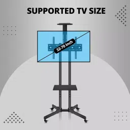 Robustt 81.28 - 190.5 cm Heavy Duty Tilt & Height Adjustable Movable TV Stand, 1500 (Pack of 10) image 2