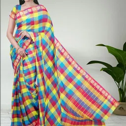 The Chennai Silks Checked Pure Cotton Chettinad Saree-picture-38