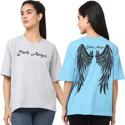 INNAYARA DIVIRTA Women Typography Printed 1 T-shirt image 4