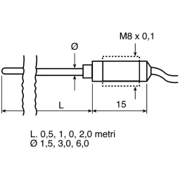 RS PRO Type K Thermocouple 1 m 6 mm -+1100°C, 2194517 image 3