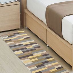 Saral Home Brown & Beige Textured Pure Cotton AntiSkid Floor Runner-image-31