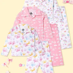 The Mom Store Unisex Kids Printed Night suit-image-66