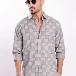 Bene Kleed Geometric Printed Spread Collar Cotton Regular Fit Casual Shirt-picture-39