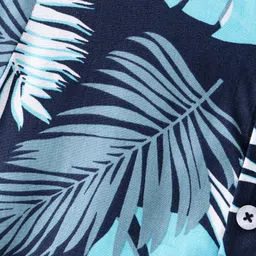 CrayonFlakes Half Sleeves Leaves Printed Shirt - Black image 4