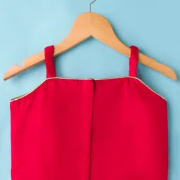 Babyhug Woven Choli Lehenga Set with Three Fourth Sleeves Jacket Floral Embroidery & Sequin Detailing - Multicolor image 3