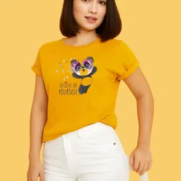 Kasendra Graphic Printed Roll-Up Sleeves T-shirt-picture-30