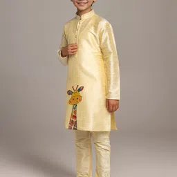 DEVOILER Boys Graphic Printed Mandarin Collar Straight Kurta image 5