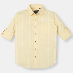 Infinity Boys Windowpane Checks Striped Casual Shirt-picture-19