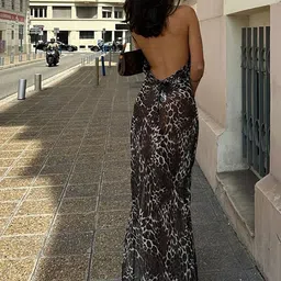 StyleCast x Revolte Floral Print Georgette Maxi Dress image 4