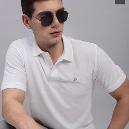 LUX PARKER Men Pack of 2 Solid Polo Collar Cotton T-shirts-picture-35