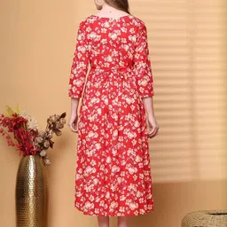 KALINI Floral Print A-Line Dress image 3