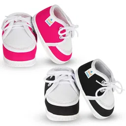 NESKA MODA Kids Set Of 2 Pair Lace Cotton Booties image 5