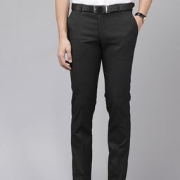Arrow Men Hudson Tailored Fit Checked Formal Trousers-picture-15
