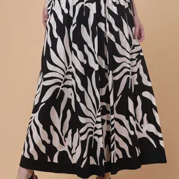 Hive91 Women Tropical Printed Flared Maxi Skirt-picture-10