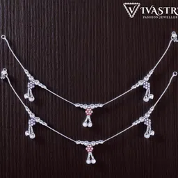VIVASTRI Women Silver Plated Tradition Anklet-picture-27