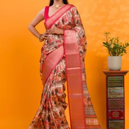 KCPC BANDHANI Red Pure Georgette Printed Sarees image 4