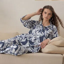 SANSKRUTIHOMES Printed Shirt With Trouser Co-Ords image 2