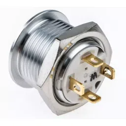 RS PRO Illuminated Push Button Switch Momentary 16 mm Cutout SPST White LED 36 V DC, 1758453 image 5