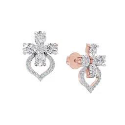 Sparkles 14KT Rose Gold Earrings With 1.79 Carat Lab Grown Diamonds- 1.69 g image 3