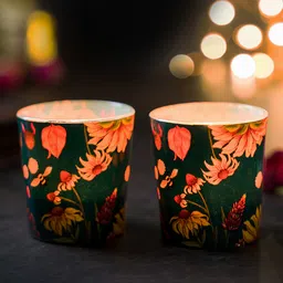 Kolorobia Floral Bliss Green Candle Votives Set of 2-picture-11