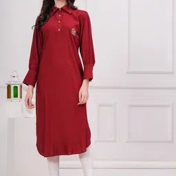 HIGHLIGHT FASHION EXPORT Women Solid Daily Straight Kurta-picture-11