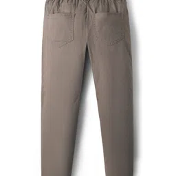 Pine Kids Cotton Woven Full Length Solid Coloured Trousers - Light Grey image 2