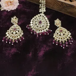 Soniya Crafts Silver-Plated Stones Studded & Beaded Jewellery Set-picture-50
