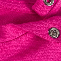 Babyhug 100% Cotton Knit Full Sleeves T-Shirt with California & Floral Text Print - Dark Pink image 4