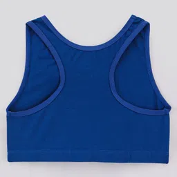 Honeyhap Premium 95% cotton 5% Elastane Singlet Sleeves Bralette With Silvadur Antimicrobial Finish Solid Pack of 2 - Blue Purple image 5
