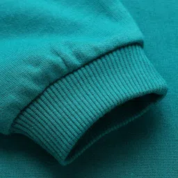 Babyhug Disney Terry Knit Drop Shoulder Full Sleeves Sweatshirts with Minnie Mouse Graphics - Mint Green image 5