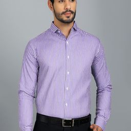 INVICTUS Men Standard Slim Fit Vertical Striped Spread Collar Cotton Formal Shirt-picture-32