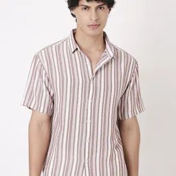 Blnk Men Relaxed Striped Casual Shirt-image-14