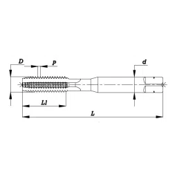 Indian Tools HSS-E Hand Tap Cast Iron Type Panther Series As Per DIN 376 M16 Nominal Diameter x 1.5 mm Pitch image 2