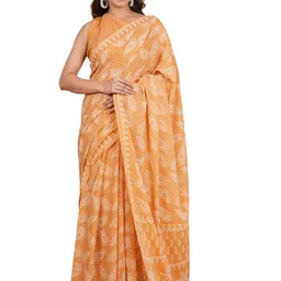 Pinkcity Trade World Pure Cotton Block Print Saree-picture-20
