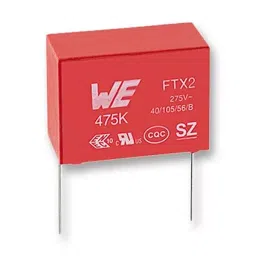 WURTH ELEKTRONIK Noise Suppression & Safety Capacitor, 0.68µf, 275Vac, 10%, Pp, 890324025045 image 1
