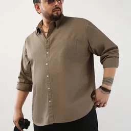 Urbano Plus Men Cotton Full Sleeve Regular Fit Casual Solid Shirt-picture-14