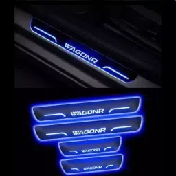 SCA Blue LED Door Sill Plate for Maruti Suzuki WagonR Old Model (Set of 4)-picture-32