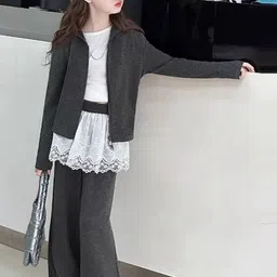 LULU & SKY Girls Hooded Sweatshirt With Trousers image 2