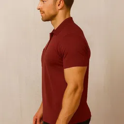 3Colors Men Typography Printed Polo Collar Pockets T-shirt image 4