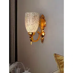 Fos Lighting Traditional Wall Sconce Light with Multicolor Speckled Glass Shade Gold Finish 40 W image 2