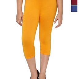 FRENCH KLEIDER Girls Pack of 3 Slim Fit Mid-Rise Cotton Capris-picture-20