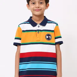 Monte Carlo Boys Striped Polo Collar T-shirt image 1