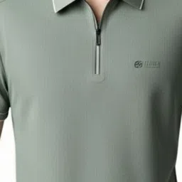 r.code by the roadster life co. R.Code by The Roadster Lifestyle Co. Men Self Design Polo Collar T-shirt image 3