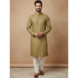 SOURAGYA Men Bandhani Chikankari Kurta image 5