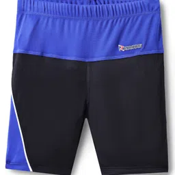 ROVARS Color Block Swimming Trunk - Black & Royal Blue-image-40