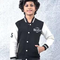 CRIMSOUNE CLUB Knit Full Sleeves Hustler Text Embroidered Light Winter Bomber Jacket - Black-picture-16