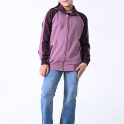 BAESD Girls Colourblocked Fleece Lightweight Open Front Jacket-picture-49